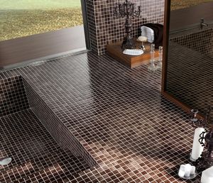 mosaico da interno / da pavimento / in vetro / lucidato