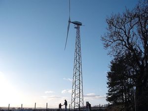 piccolo generatore eolico ad asse orizzontale / bipala