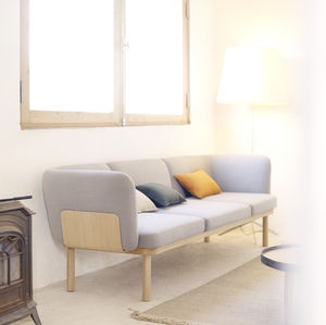divano moderno / in tessuto / in pelle / in legno