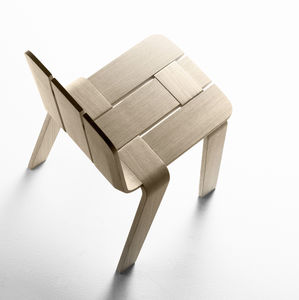 sedia moderna / in legno curvato / per ufficio / per museo