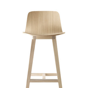 sedia moderna / imbottita / in pelle / in legno