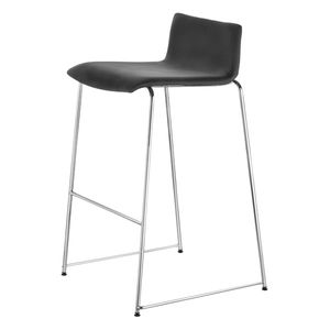 sgabello da bar moderno / in pelle / in acciaio / contract