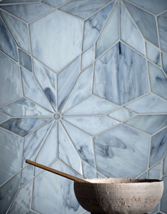 mosaico da interno / da parete / in vetro / motivo geometrico