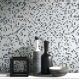 mosaico da interno / da parete / in vetro / quadrato