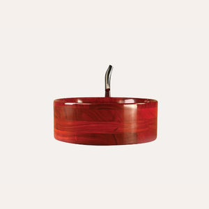 lavabo da appoggio / tondo / in legno / moderno