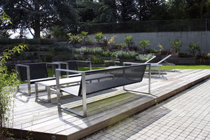 divano modulare / moderno / da giardino / in teak