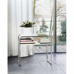 tavolo impilabile / design Bauhaus / in legno / in vetro