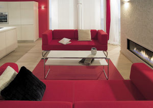 tavolino basso / design Bauhaus / in legno / in metallo