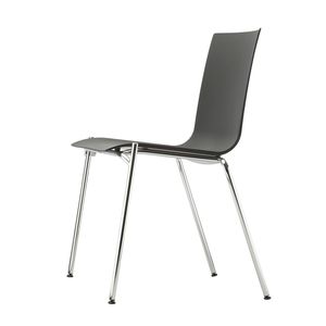 sedia visitatore moderna / con braccioli / impilabile / in compensato stampato