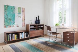 scrivania in legno / in acciaio / design Bauhaus / per uso professionale