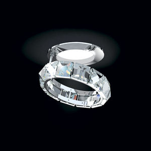 plafoniera moderna / tonda / in cristallo / LED