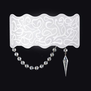 applique moderna / in cristallo / in tessuto / LED