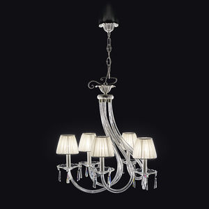 lampadario classico / in cristallo / in tessuto / a incandescenza