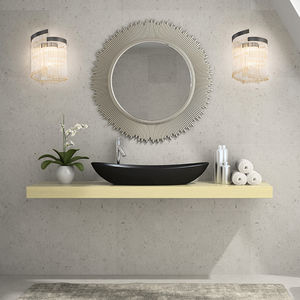 applique moderna / da bagno / in vetro / a lampada fluorescente