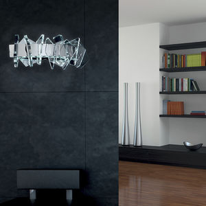 applique moderna / in metallo / in vetro / LED