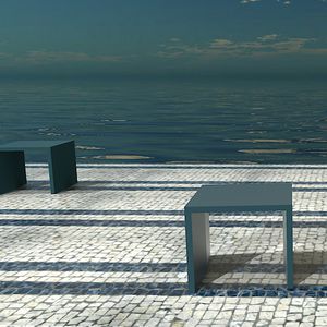 panca pubblica / design minimalista / in calcestruzzo ad alte prestazioni / seduto-in piedi