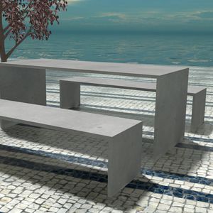 tavolo moderno / in calcestruzzo fibrorinfrozato / in cemento armato / rettangolare
