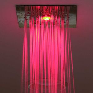soffione doccia da soffitto / rettangolare / con cromoterapia
