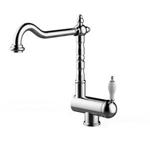 miscelatore in metallo cromato / da cucina / 1 foro