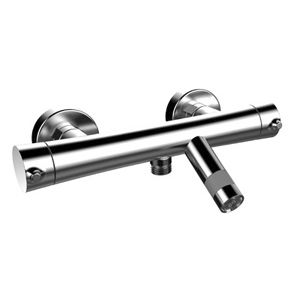 miscelatore doppio comando da doccia / da parete / in metallo cromato / termostatico
