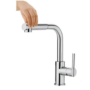 miscelatore in metallo cromato / in ABS / da cucina / 1 foro