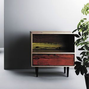 comodino moderno / in legno / rettangolare