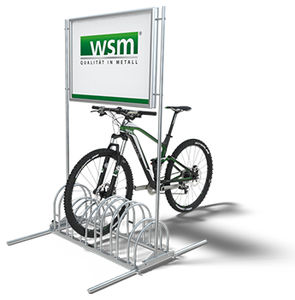 rastrelliera per biciclette in acciaio galvanizzato / in alluminio / pubblicitaria / per spazi pubblici
