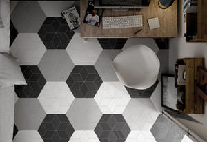 piastrella da interno / da pavimento / in gres porcellanato / motivo geometrico