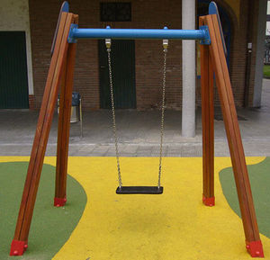 altalena in legno / per parco giochi