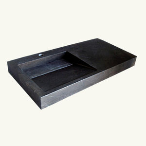 lavabo da appoggio / rettangolare / in pietra naturale / moderno