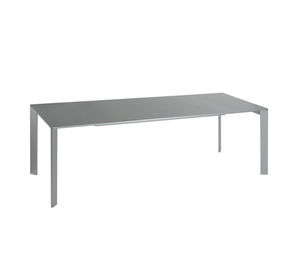 tavolo moderno / in HPL / in acciaio laccato / rettangolare
