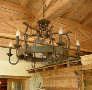 lampadario classico / in bronzo / a incandescenza