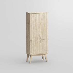 credenza alta / design / in quercia / in noce