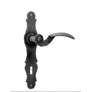 maniglia per porta / in ferro modellato / in stile rustico