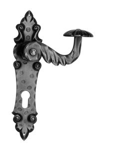 maniglia per porta / in ferro modellato / in stile rustico