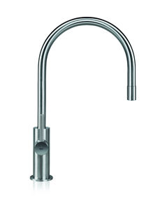 miscelatore in acciaio inox / da cucina / 1 foro / con doccetta estraibile