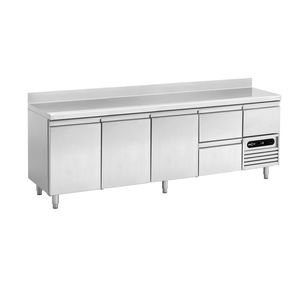 tavolo di preparazione in acciaio inox / refrigerato / ad altezza regolabile