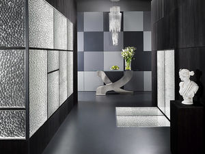 pannello in vetro per porta / per arredamento di interni / per edilizia / con illuminazione