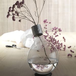 vaso design originale / in vetro / in metallo cromato