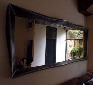 specchio a muro / sospeso / da sala / in stile industriale