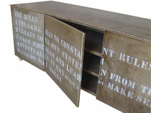 credenza in stile industriale / in quercia / in acciaio / su misura