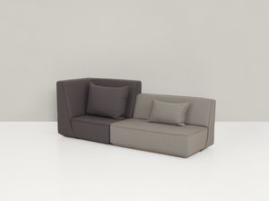 divano modulare / moderno / in tessuto / a schienale alto