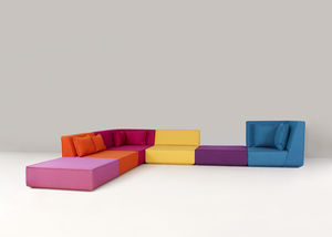 divano modulare / moderno / 6 posti / multicolore