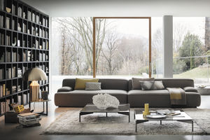 divano modulare / moderno / in tessuto / grigio
