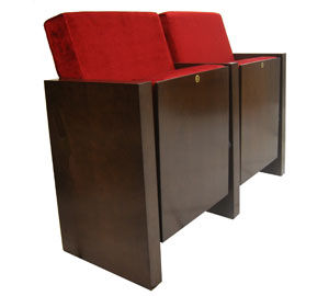 poltrona per auditorium moderna / in velluto / per teatro