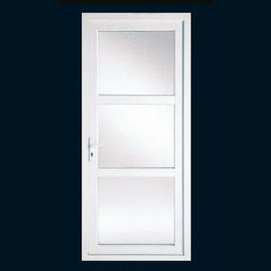 porta di servizio / battente / in alluminio / in PVC