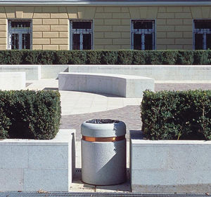 pattumiera pubblica / in acciaio inox / in acciaio / in rame