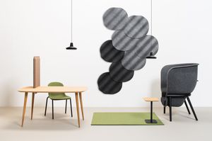 pannello acustico a muro / in tessuto / design / per ufficio