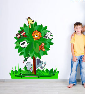 adesivo da parete animale / riposizionabile / per bambini / in vinile