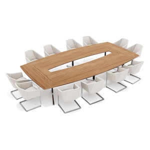 tavolo da conferenza moderno / in legno / rettangolare / ovale